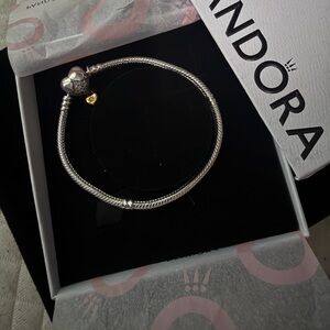 Pandora Disney Princess Heart Snake Chain Bracelet